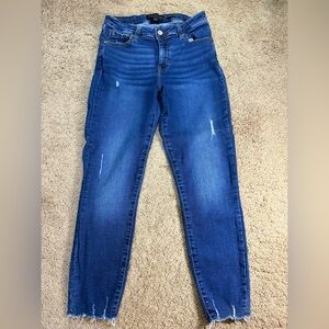 Kendall & Kylie Distressed Blue Skinny Jeans